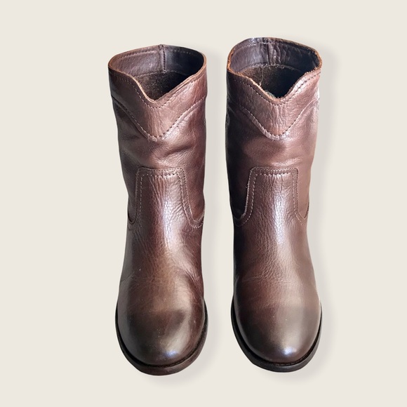 Frye Cara Roper Short Dark Brown PullOn Ankle Boot - Picture 8 of 15